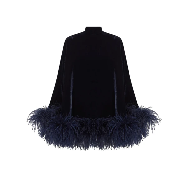 Taller Marmo Velvet Vegas Kaftan in Midnight Blue | Dresses | Luxury Shoes 