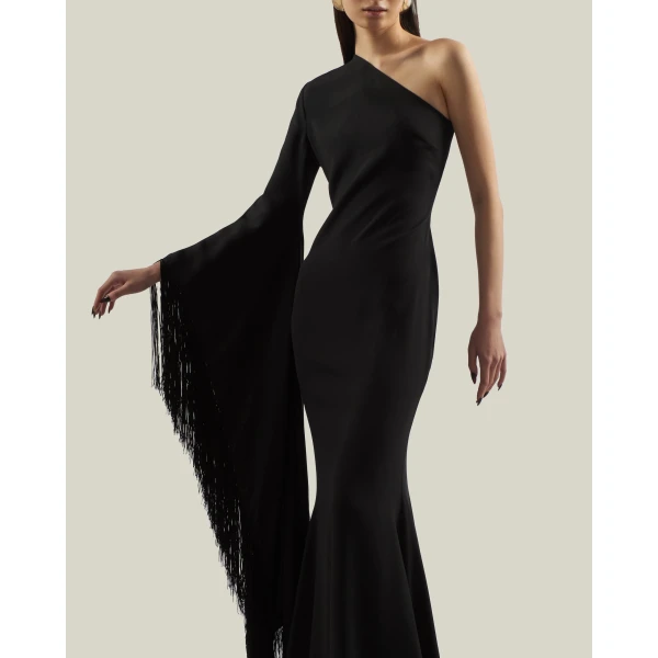 Taller Marmo Viper Gown in Black | Evening Gowns | Luxury Shoes 