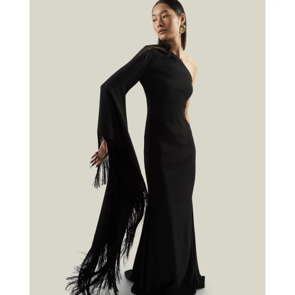 Taller Marmo Viper Gown in Black | Evening Gowns | Luxury Shoes 