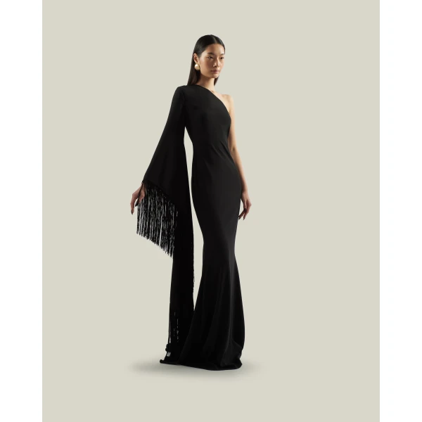 Taller Marmo Viper Gown in Black | Evening Gowns | Luxury Shoes 