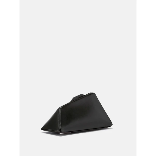 The Attico 8.30PM Oversized Clutch in Black Calf Leather | Clutch Bags | Luxury Shoes 