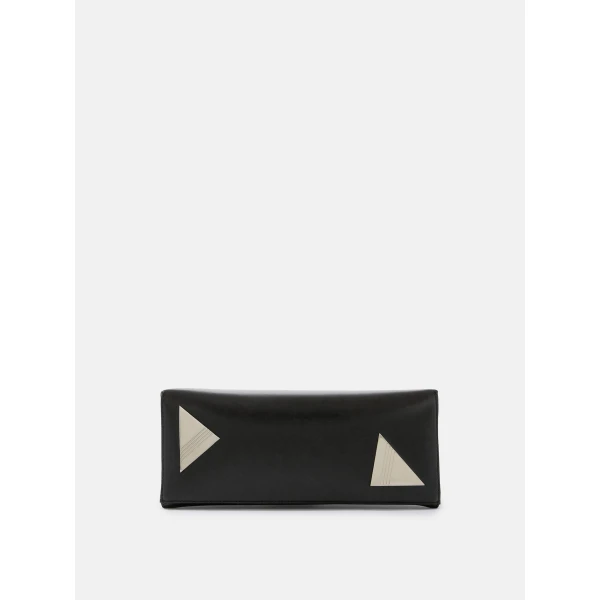The Attico 8.30PM Oversized Clutch in Black Calf Leather | Clutch Bags | Luxury Shoes 