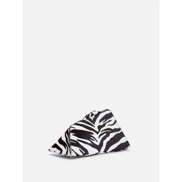 The Attico 8.30PM Oversized Clutch in Black and White | Clutch Bags | Luxury Shoes 