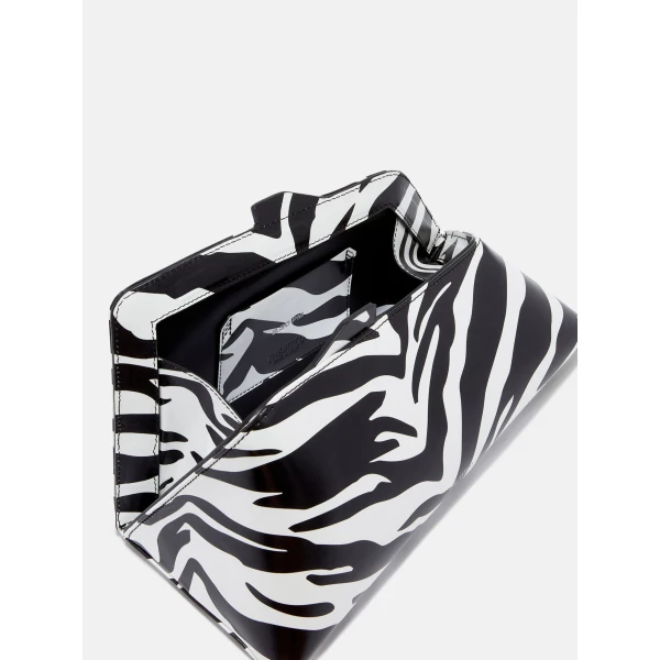 The Attico 8.30PM Oversized Clutch in Black and White | Clutch Bags | Luxury Shoes 
