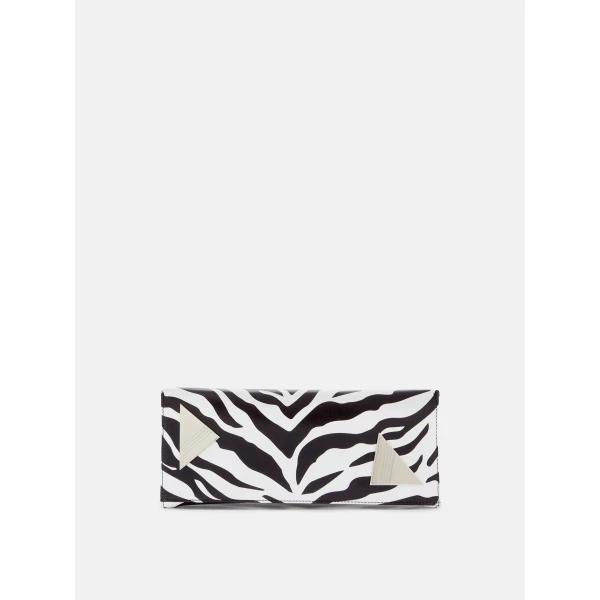 The Attico 8.30PM Oversized Clutch in Black and White | Clutch Bags | Luxury Shoes 