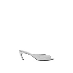 The Attico Ada Mules in Silver | Mules | Luxury Shoes 