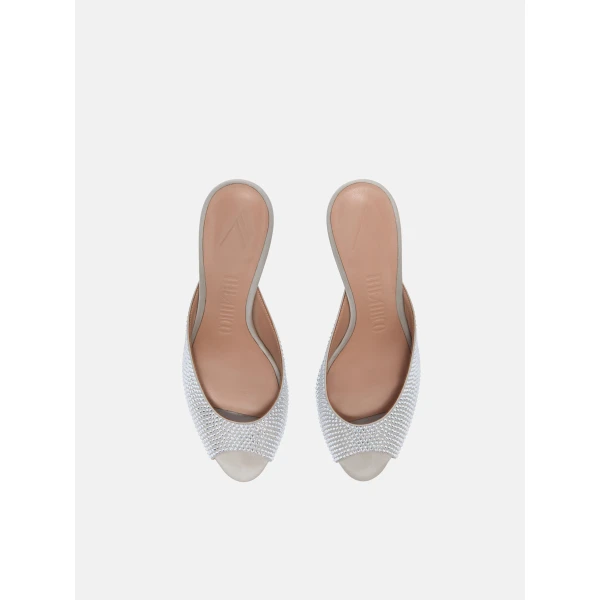 The Attico Ada Mules in Silver | Mules | Luxury Shoes 