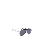 The Attico Aviator Sunglasses in Silver and Grey | Sunglasses | Luxury Shoes 