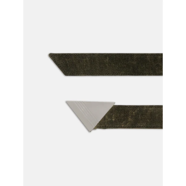 The Attico Belt in Dark Grey and Sand | Belts | Luxury Shoes 