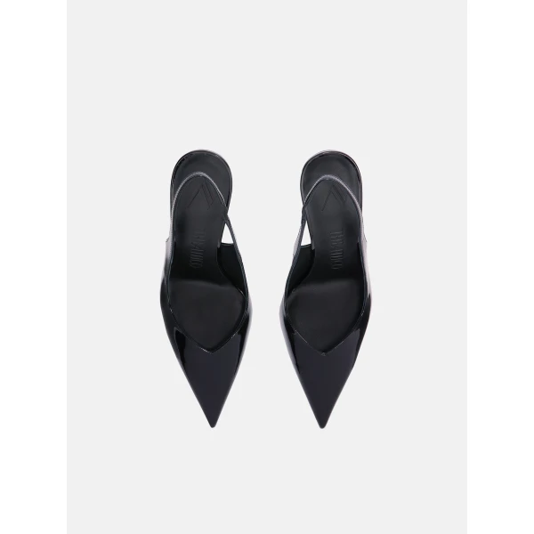 The Attico Cheope Slingback Pumps in Black | Heels | Luxury Shoes 