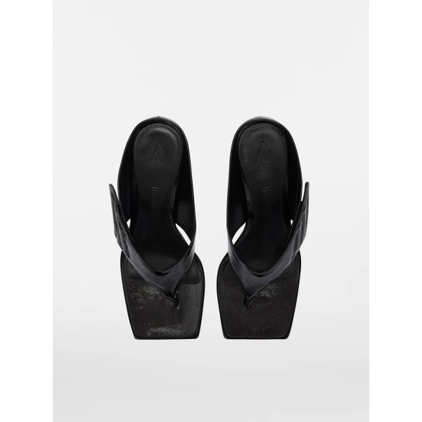 The Attico Cheope Thong Sandals in Black | Sandals | Luxury Shoes 