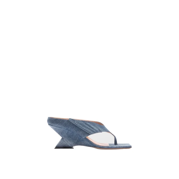 Cheope Thong Sandals in Blue Denim