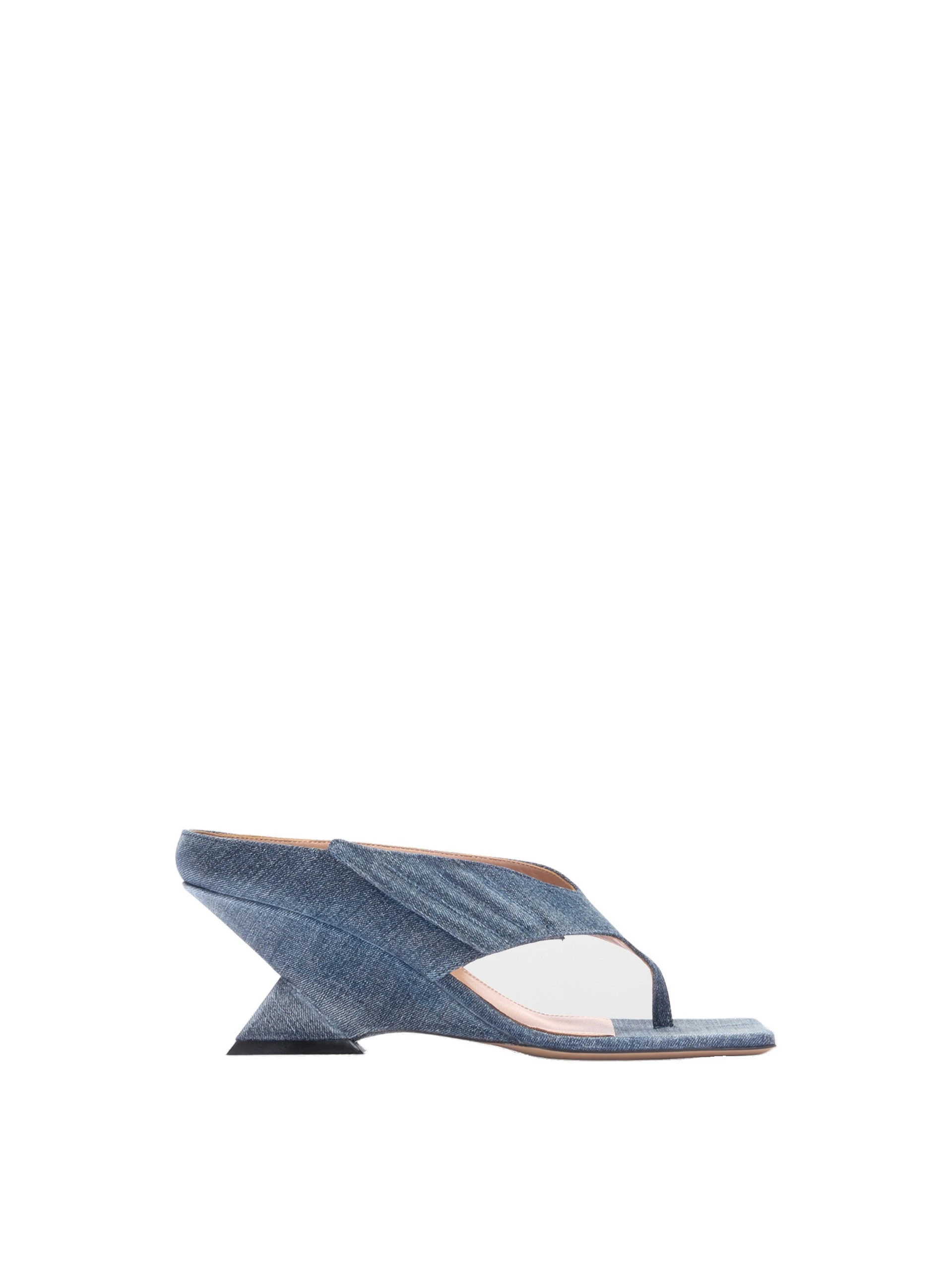 The Attico Cheope Thong Sandals in Blue Denim The Attico Cheope Thong Sandals in Blue Denim | Sandals | Luxury Shoes