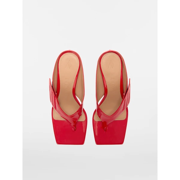The Attico Cheope Thong Sandals in Red | Sandals | Luxury Shoes 