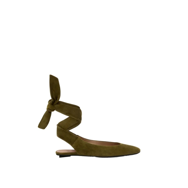 Cloe Ballerina Flats in Military Green