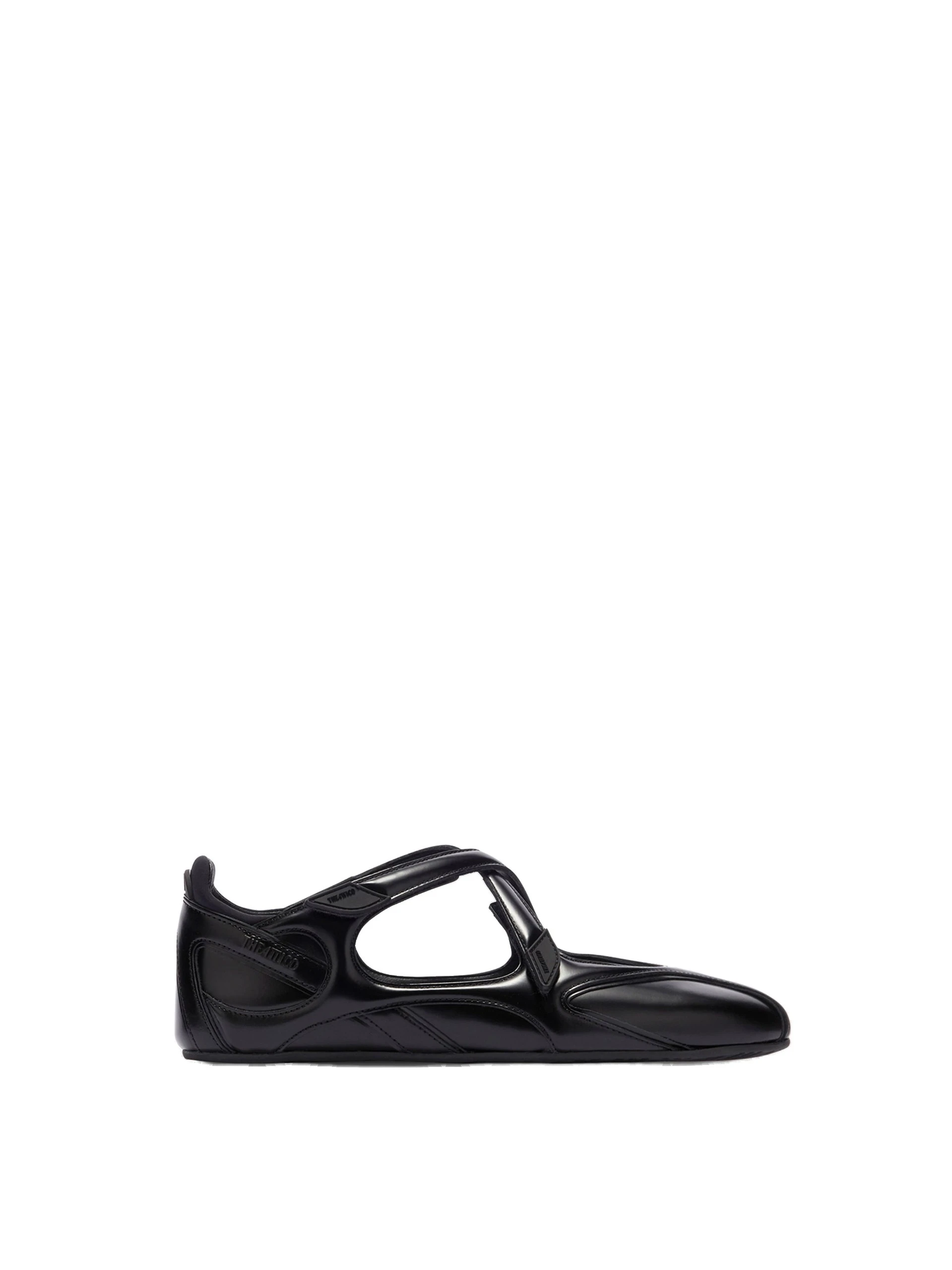 The Attico Floor 01 Ballerina Flats in Black Brushed Leather The Attico Floor 01 Ballerina Flats in Black Brushed Leather | Flats | Luxury Shoes