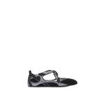 The Attico Floor 01 Ballerina Flats in Black and Metallic | Flats | Luxury Shoes 