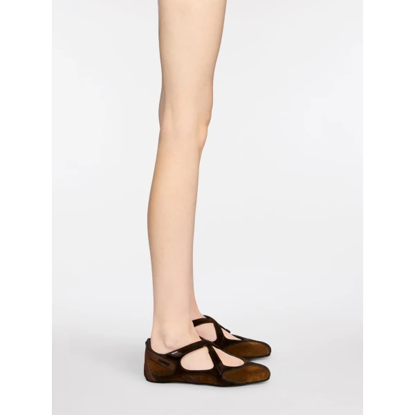 The Attico Floor 01 Ballerina Flats in Brown | Flats | Luxury Shoes 