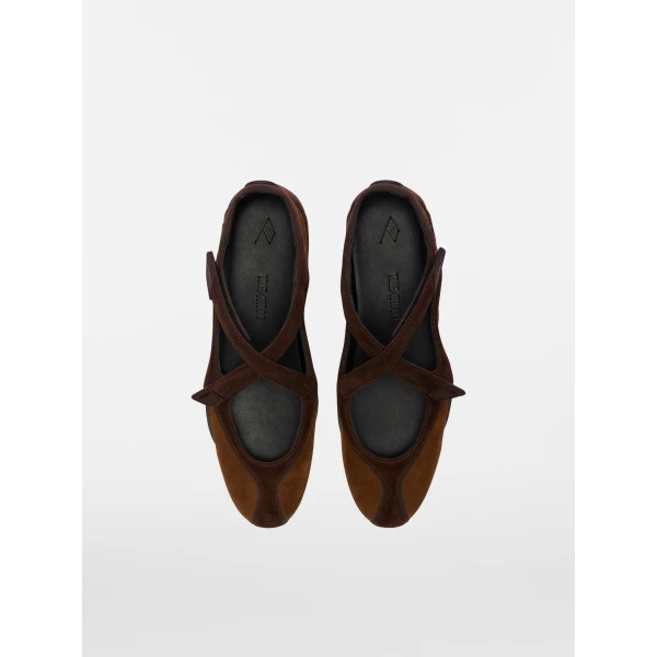 The Attico Floor 01 Ballerina Flats in Brown | Flats | Luxury Shoes 