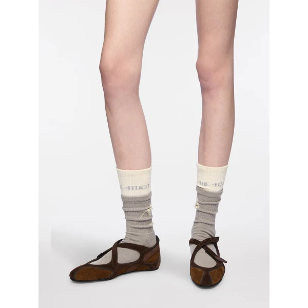The Attico Floor 01 Ballerina Flats in Brown | Flats | Luxury Shoes 