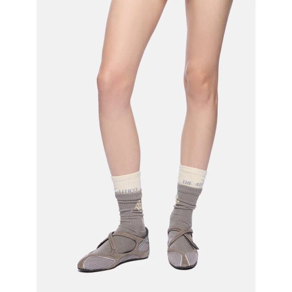 The Attico Floor 01 Ballerina Flats in Grey | Flats | Luxury Shoes 