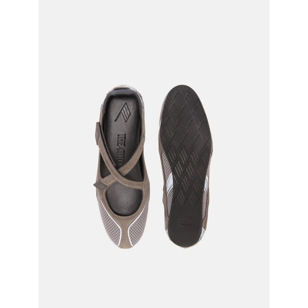 The Attico Floor 01 Ballerina Flats in Grey | Flats | Luxury Shoes 