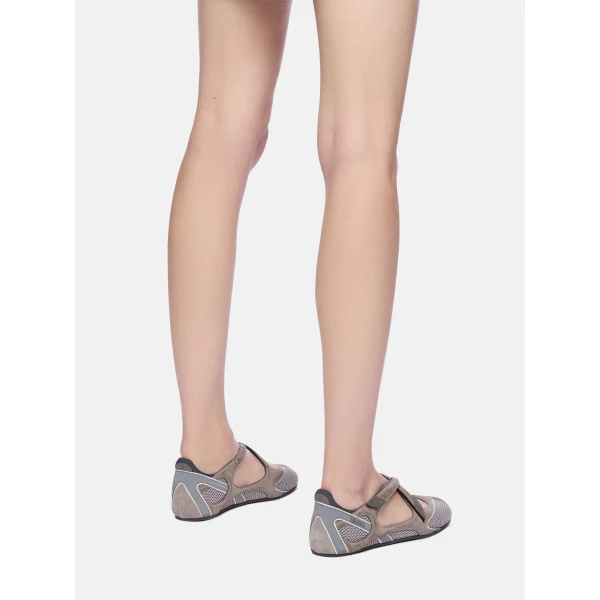 The Attico Floor 01 Ballerina Flats in Grey | Flats | Luxury Shoes 