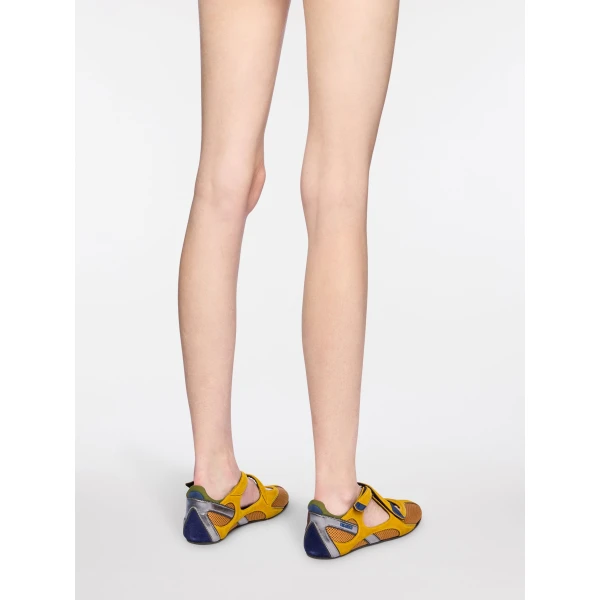 The Attico Floor 01 Ballerina Flats in Mustard | Flats | Luxury Shoes 