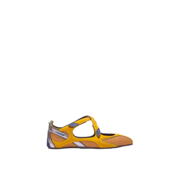 The Attico Floor 01 Ballerina Flats in Mustard | Flats | Luxury Shoes 