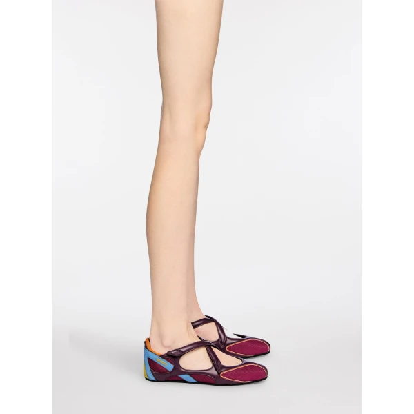 The Attico Floor 01 Ballerina Flats in Purple | Flats | Luxury Shoes 