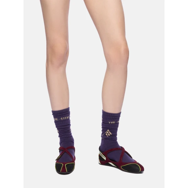 The Attico Floor 01 Ballerina Flats in Violet and Black | Flats | Luxury Shoes 