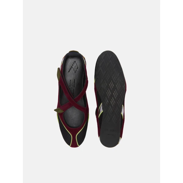 The Attico Floor 01 Ballerina Flats in Violet and Black | Flats | Luxury Shoes 