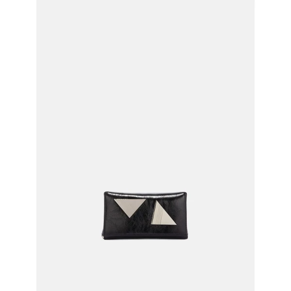 The Attico Friday Mini Bag in Black Crackled Leather | Mini Bags | Luxury Shoes 