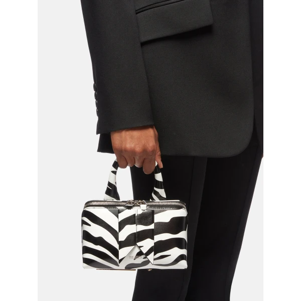 The Attico Friday Mini Bag in White and Black | Mini Bags | Luxury Shoes 