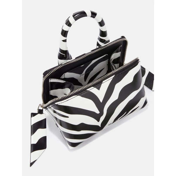 The Attico Friday Mini Bag in White and Black | Mini Bags | Luxury Shoes 