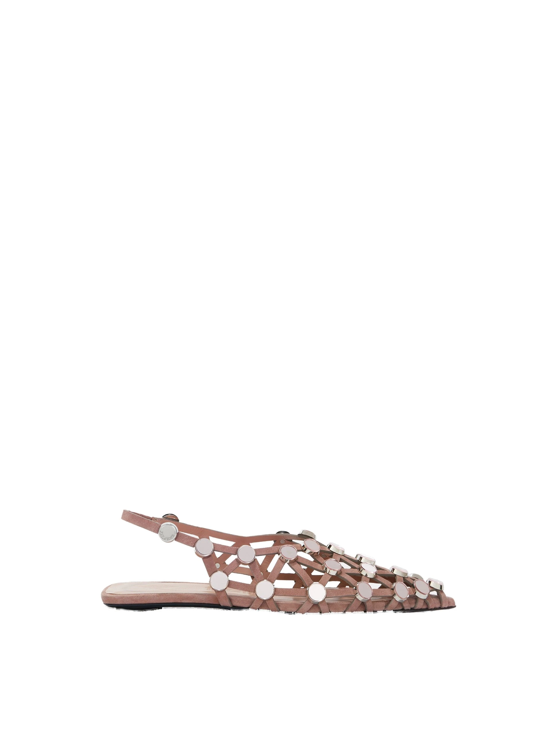 The Attico Grid Ballerina Flats in Mud The Attico Grid Ballerina Flats in Mud | Flats | Luxury Shoes