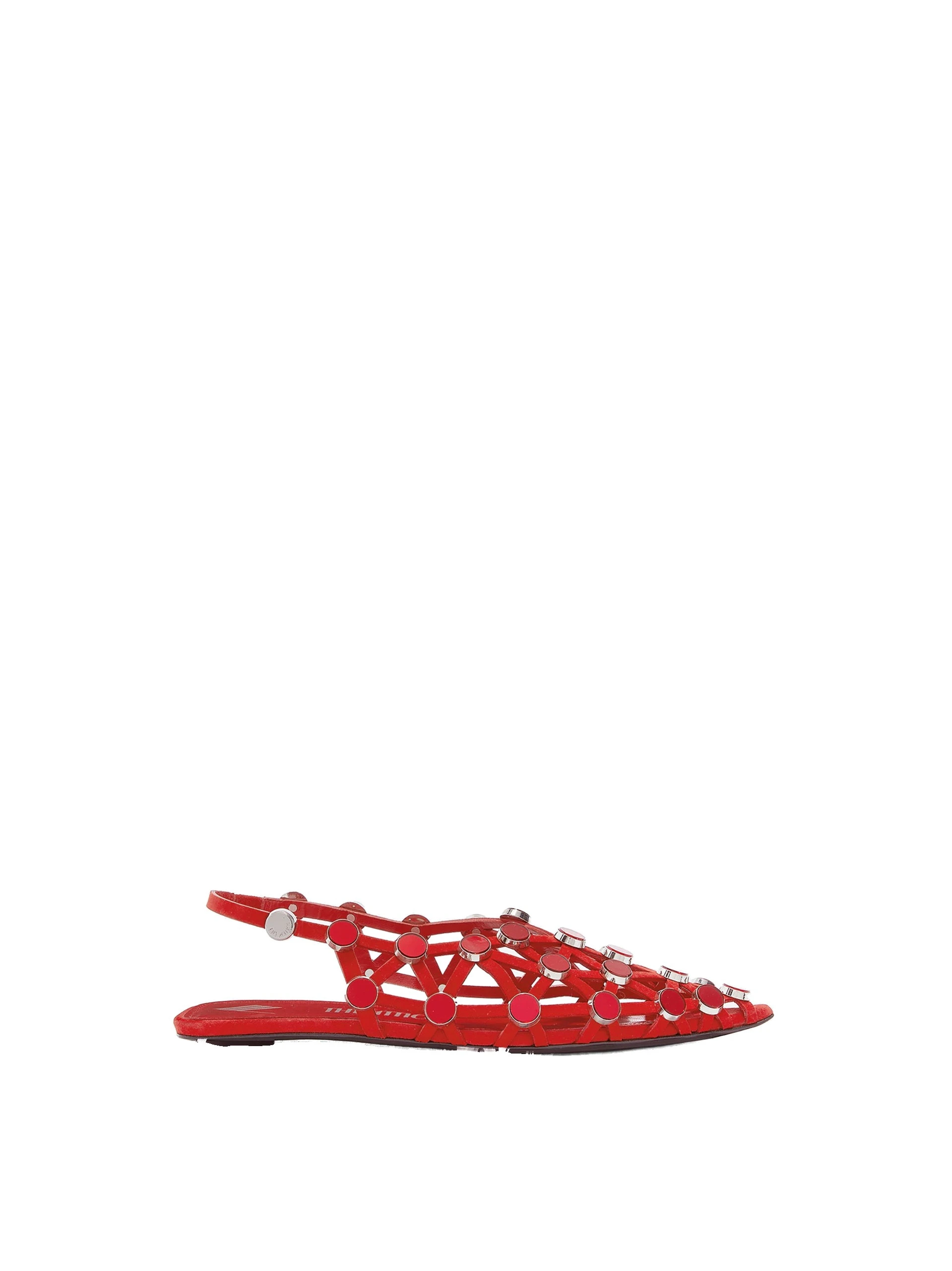 The Attico Grid Ballerina Flats in Red The Attico Grid Ballerina Flats in Red | Flats | Luxury Shoes