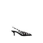 The Attico Grid Slingback Pumps in Black | Heels | Luxury Shoes 