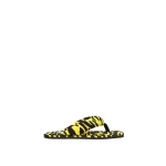 The Attico Indie Flat Thong Sandals in Black and Yellow | Flats | Luxury Shoes 