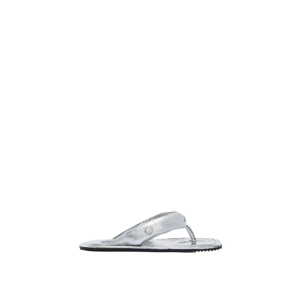 Indie Flat Thong Sandals in Silver