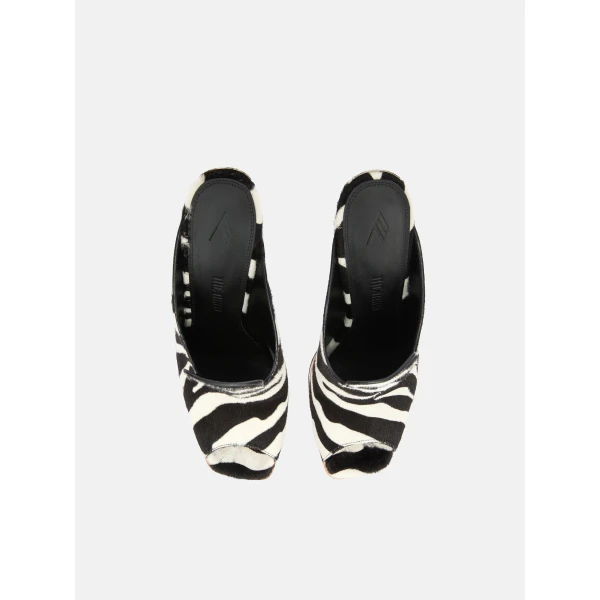 The Attico Irmelin Mules in Black and White | Mules | Luxury Shoes 