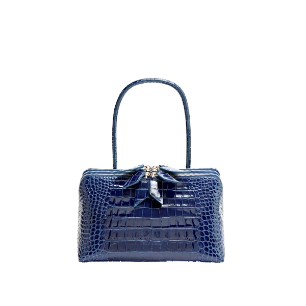 The Attico L'altra di Milano Shoulder Bag in Dark Blue | Shoulder & Crossbody Bags | Luxury Shoes 