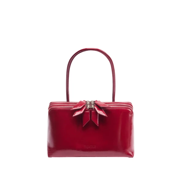 The Attico L'altra di Milano Shoulder Bag in Deep Red | Shoulder & Crossbody Bags | Luxury Shoes 