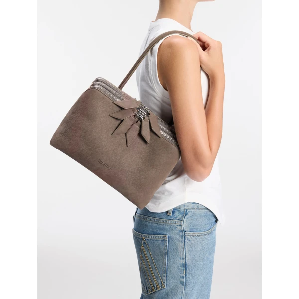 The Attico L'altra di Milano Shoulder Bag in Grey | Shoulder & Crossbody Bags | Luxury Shoes 