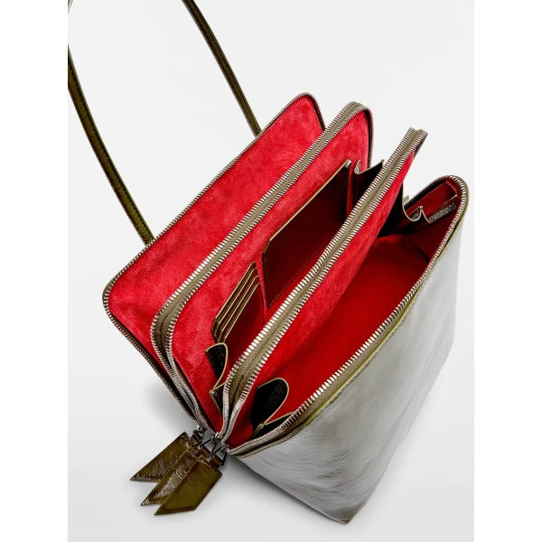 The Attico L'altra di Milano Shoulder Bag in Olive | Shoulder & Crossbody Bags | Luxury Shoes 
