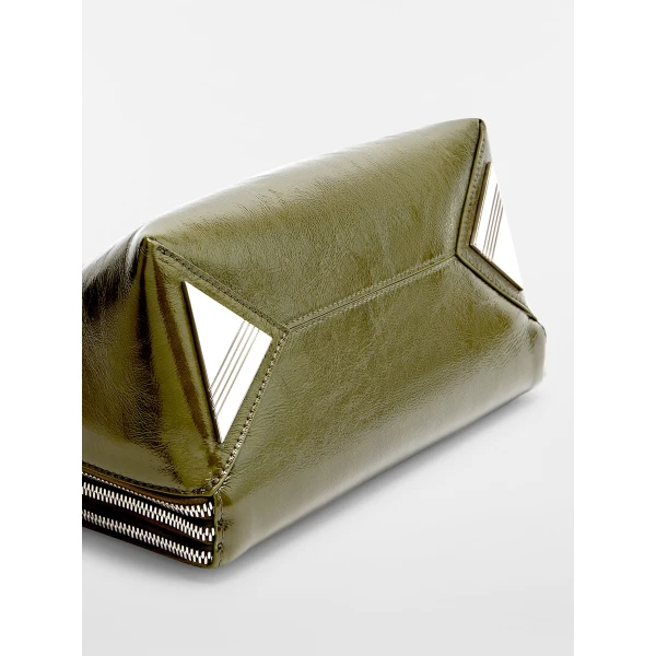 The Attico L'altra di Milano Shoulder Bag in Olive | Shoulder & Crossbody Bags | Luxury Shoes 