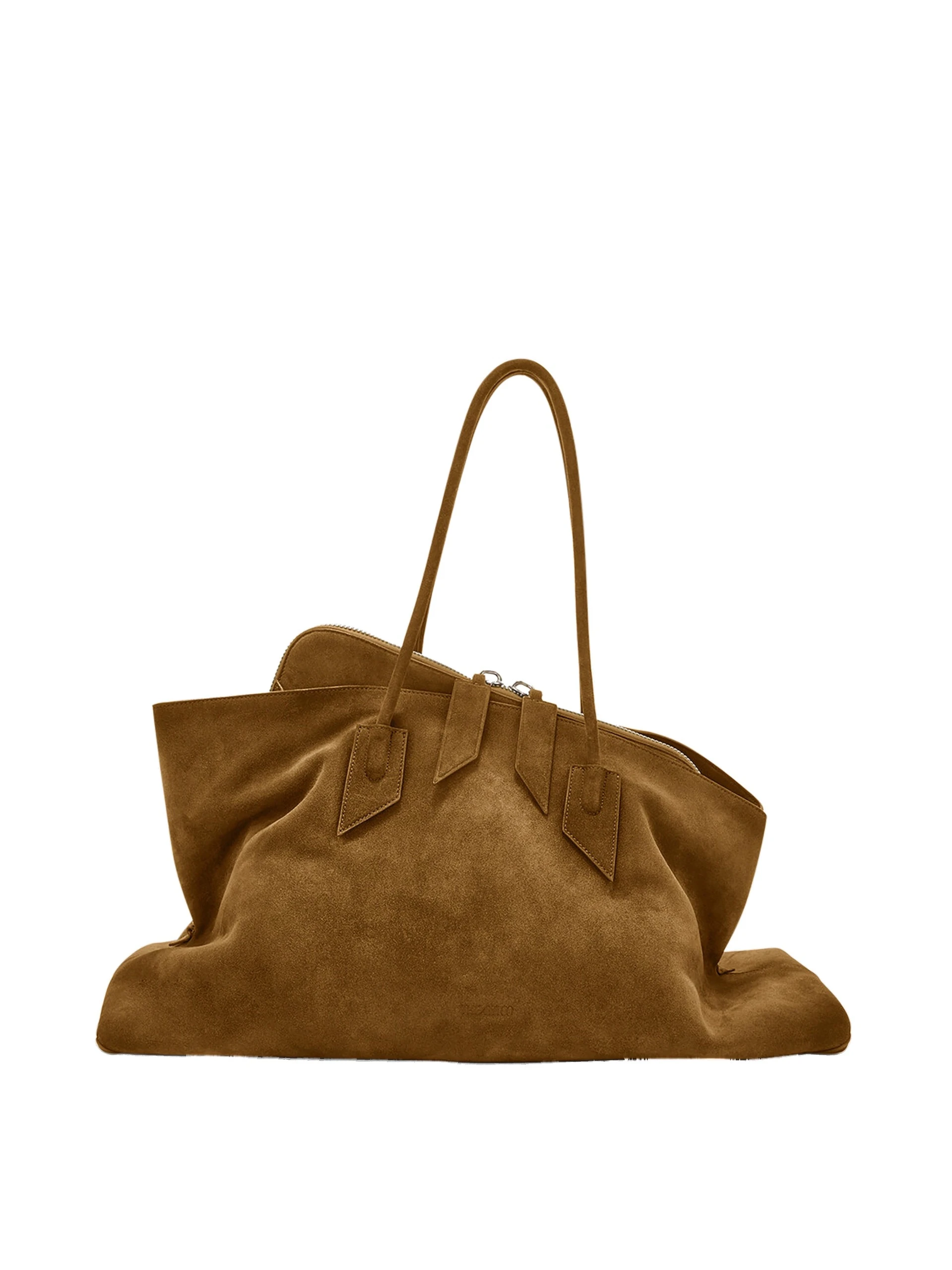 The Attico La Passeggiata Large Top Handle Bag in Tobacco Suede The Attico La Passeggiata Large Top Handle Bag in Tobacco Suede | Totes & Top-Handle Bags | Luxury Shoes