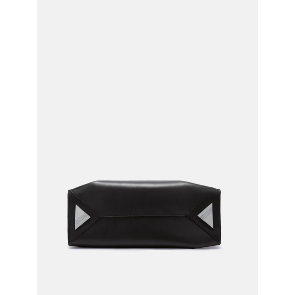 The Attico La Passeggiata Medium Top Handle Bag in Black Smooth Leather | Totes & Top-Handle Bags | Luxury Shoes 