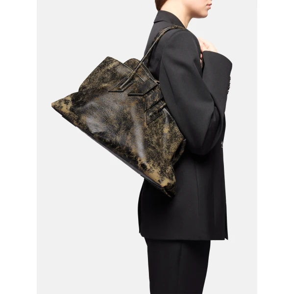The Attico La Passeggiata Medium Top Handle Bag in Brown Shades | Totes & Top-Handle Bags | Luxury Shoes 