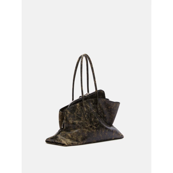 The Attico La Passeggiata Medium Top Handle Bag in Brown Shades | Totes & Top-Handle Bags | Luxury Shoes 